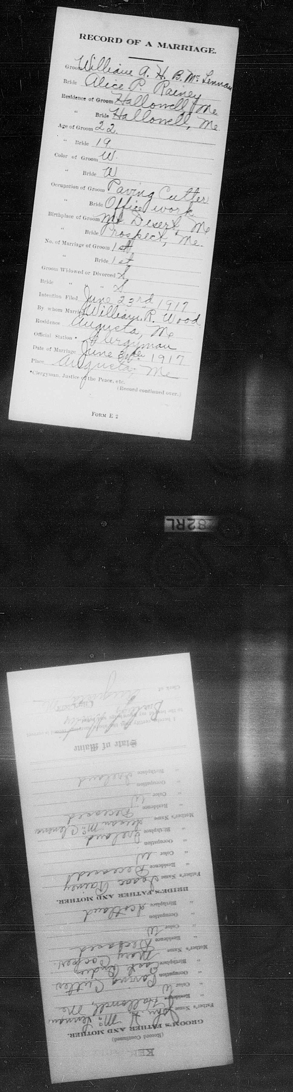 Photo of photos/William A H B McLennan Marriage
